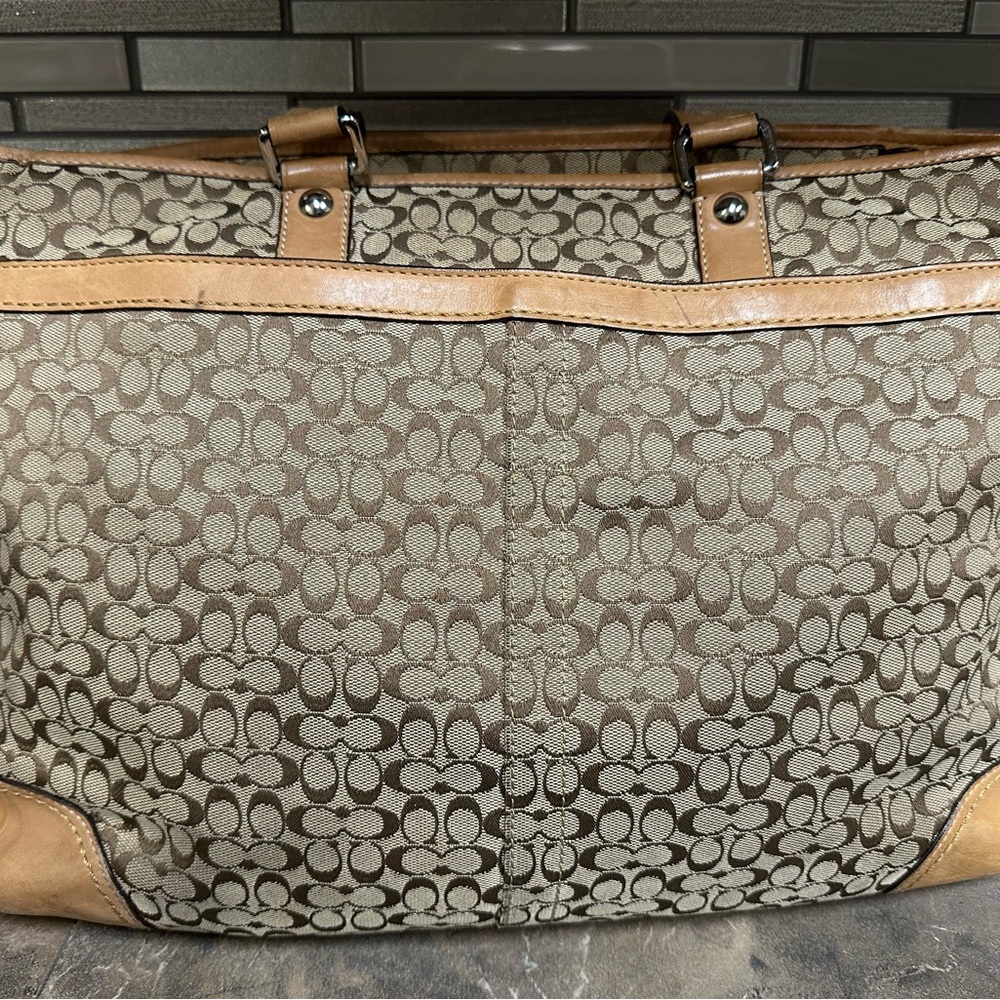 Coach Signature Brown Tote Bag / Diaper bag - Picture 9 of 16